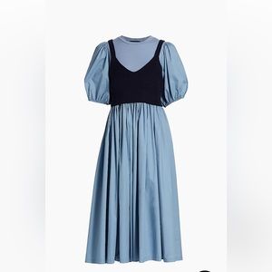 NWT En Saison
Two-Piece Poplin Midi-Dress & Knit Tank Set small